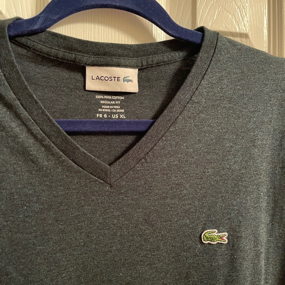 Brand New Mens Lacoste V-Neck T-Shirt